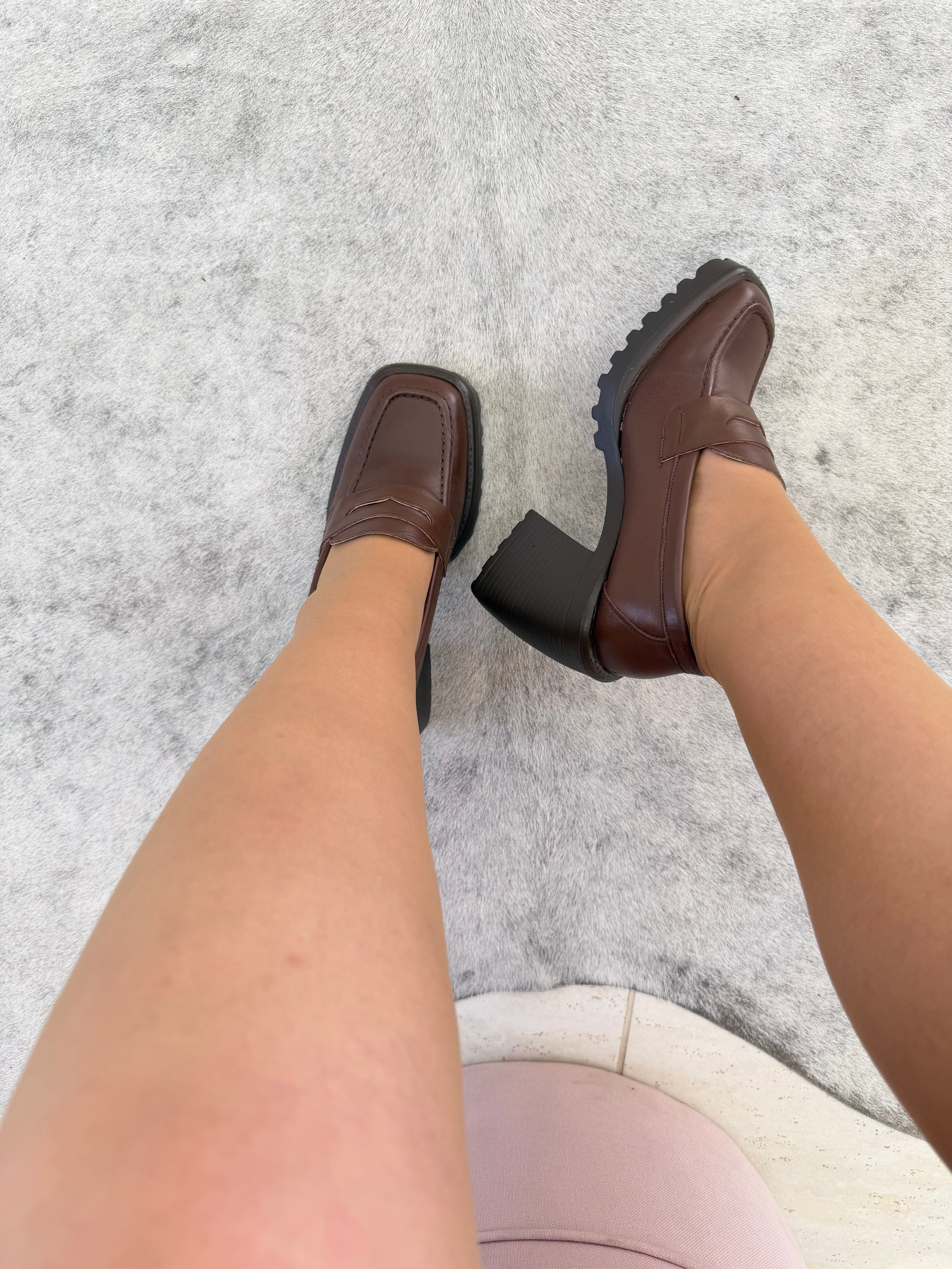 MOCASSIM TRENTO BROWN COURO