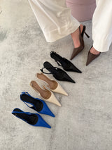 SLINGBACK MÔNACO BLACK COURO