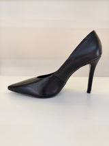 SCARPIN BEVERLY HILLS BLACK COURO