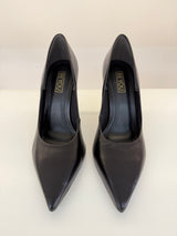 SCARPIN BEVERLY HILLS BLACK COURO