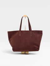 Bolsa Beyou Shoes Cappadocia marrom em camurça sintética com design espaçoso e alças duplas