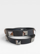 Cinta preta Beyou Shoes com spikes ônix para acessórios de botas