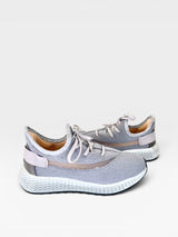 Tênis casual Beyou Shoes Brisbane cinza em tecido de malha com solado texturizado e design moderno