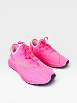 Tênis casual Beyou Shoes Brisbane rosa em tecido de malha com cadarços e sola texturizada