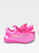 Tênis casual Beyou Shoes Brisbane rosa em tecido de malha com solado texturizado e design esportivo confortável