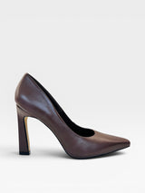 SCARPIN LONDON BROWN COURO
