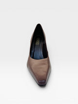 SCARPIN LONDON BROWN COURO