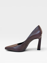 SCARPIN LONDON BROWN COURO