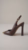 SLINGBACK BRISTROL BROWN COURO